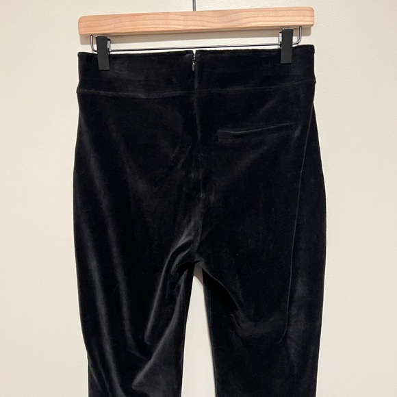 J.Crew Black Italian Stretch Velvet Leggings Mario Bellucci Size MP - Picture 4 of 12